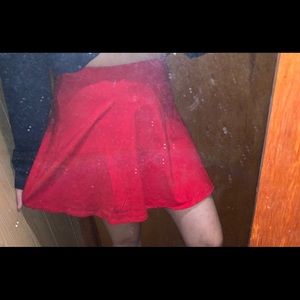 Red skirt